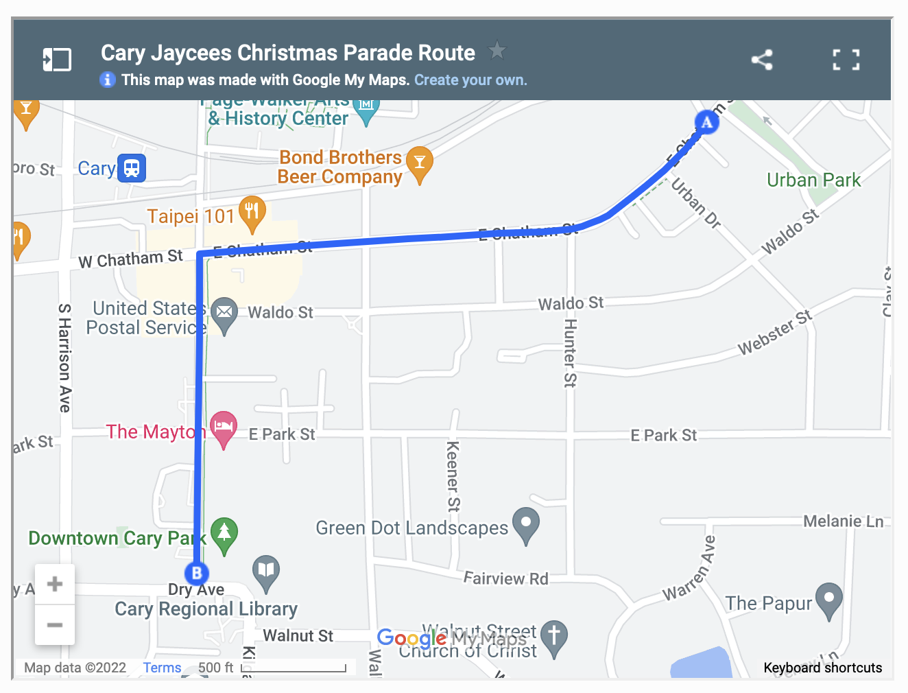 2022 Cary Jaycees Christmas Parade Downtown Cary, NC